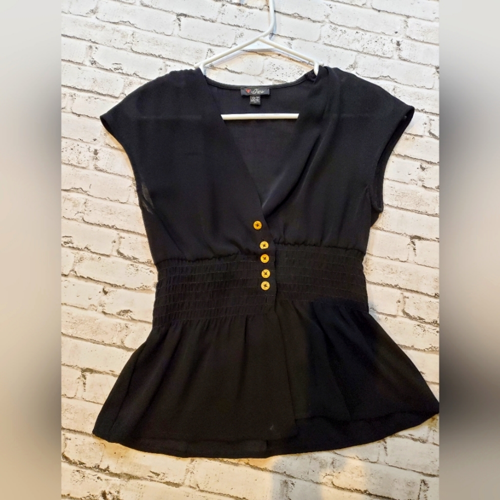 GUESS Women's Black Top, Size XS